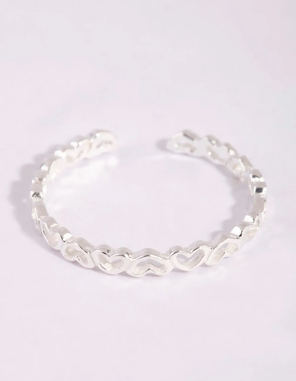 Sterling Silver Heart Band Ring