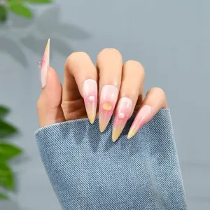 Stiletto gradual pink luminous in central
