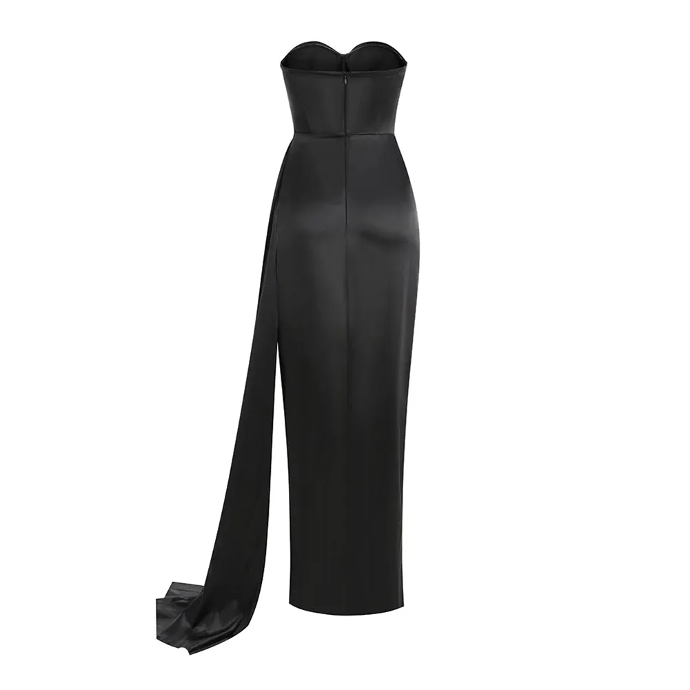 Strapless Sleeveless High-End Maxi Dress KLYF1213