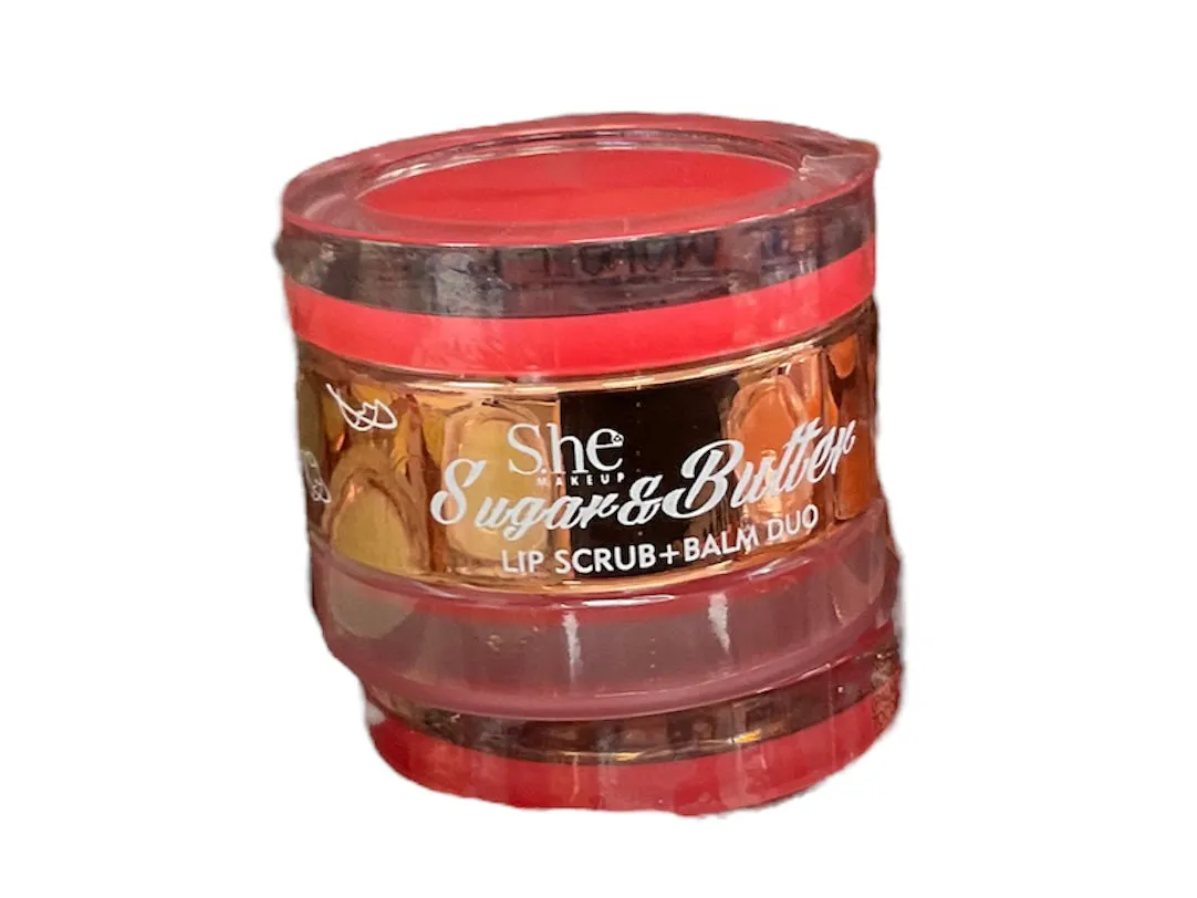 Sugar & Butter  Lip Scrub   Balm Duo