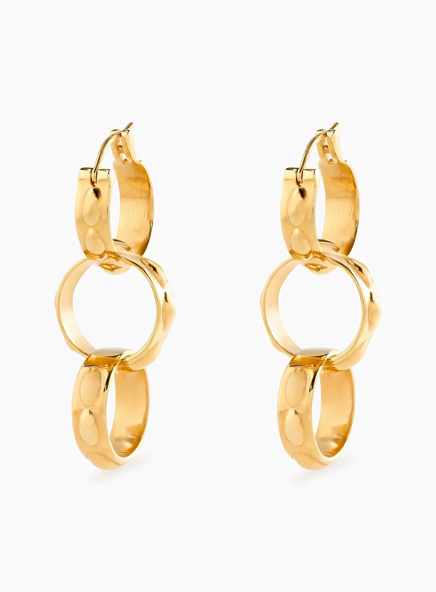 Symmetric Modular Gold Earrings