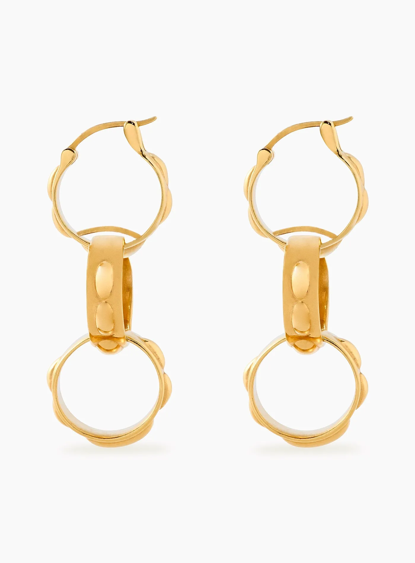 Symmetric Modular Gold Earrings