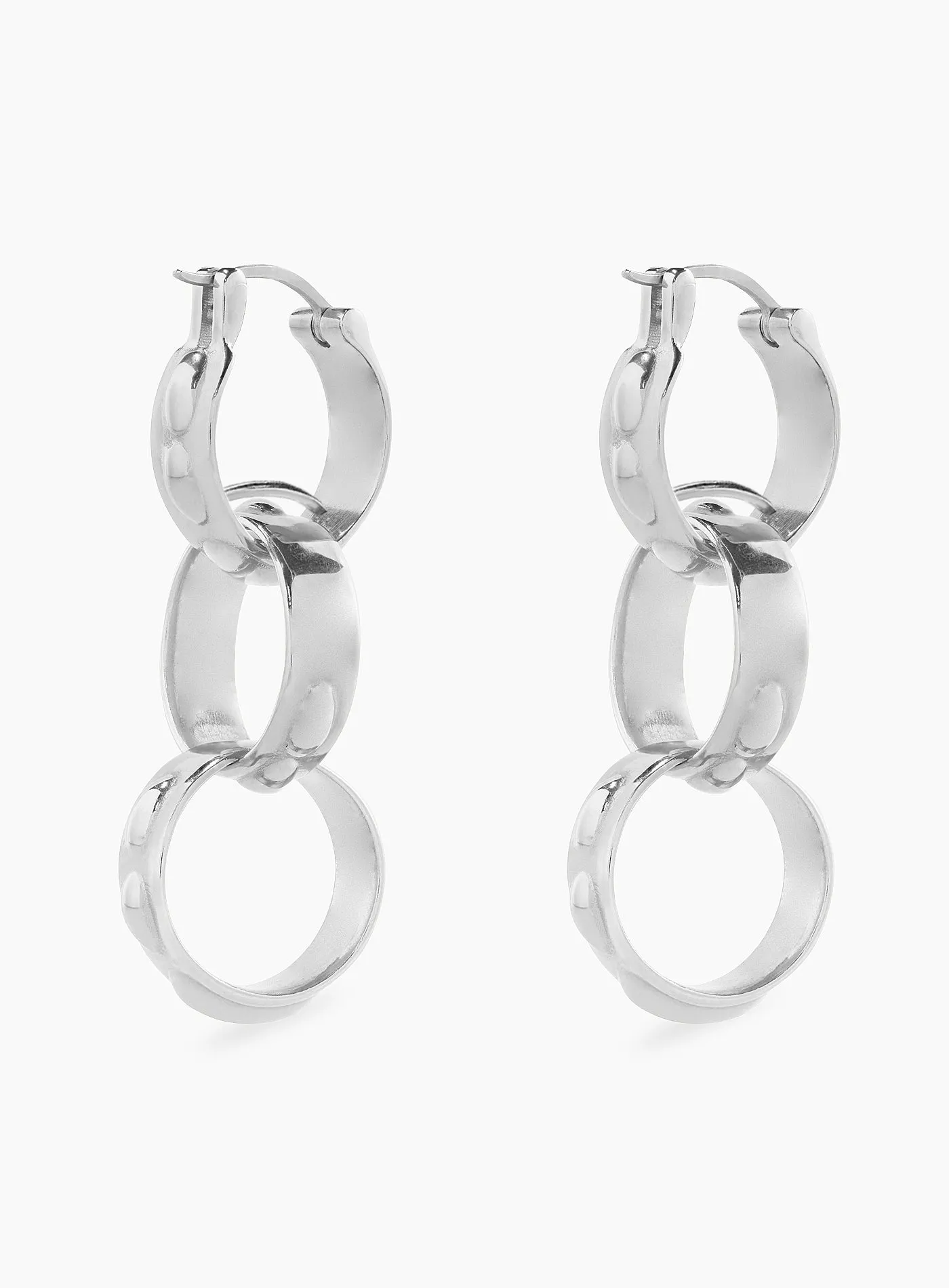 Symmetric Modular Silver Earrings