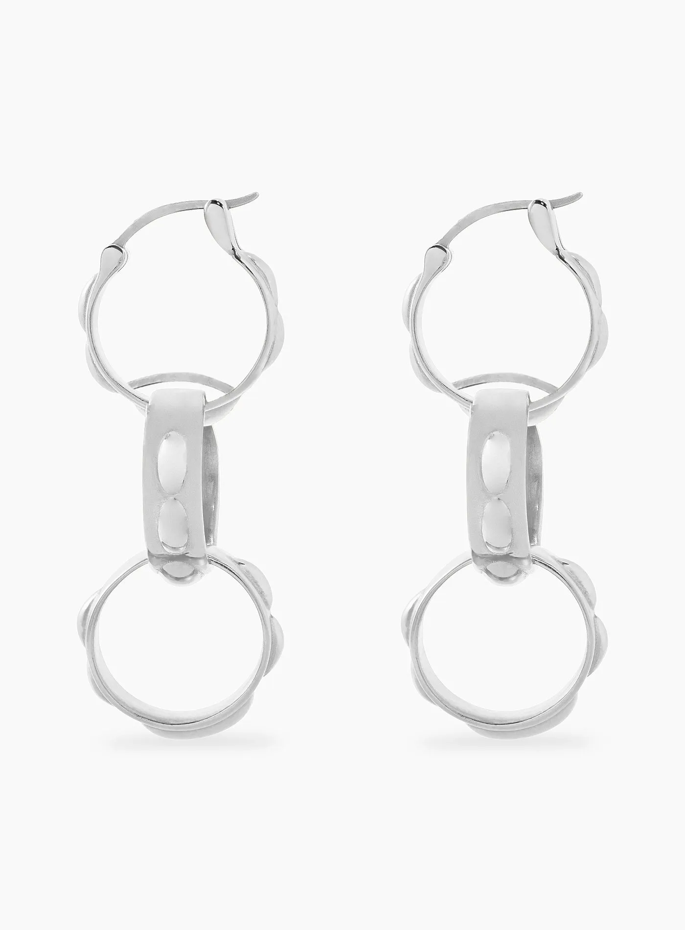 Symmetric Modular Silver Earrings