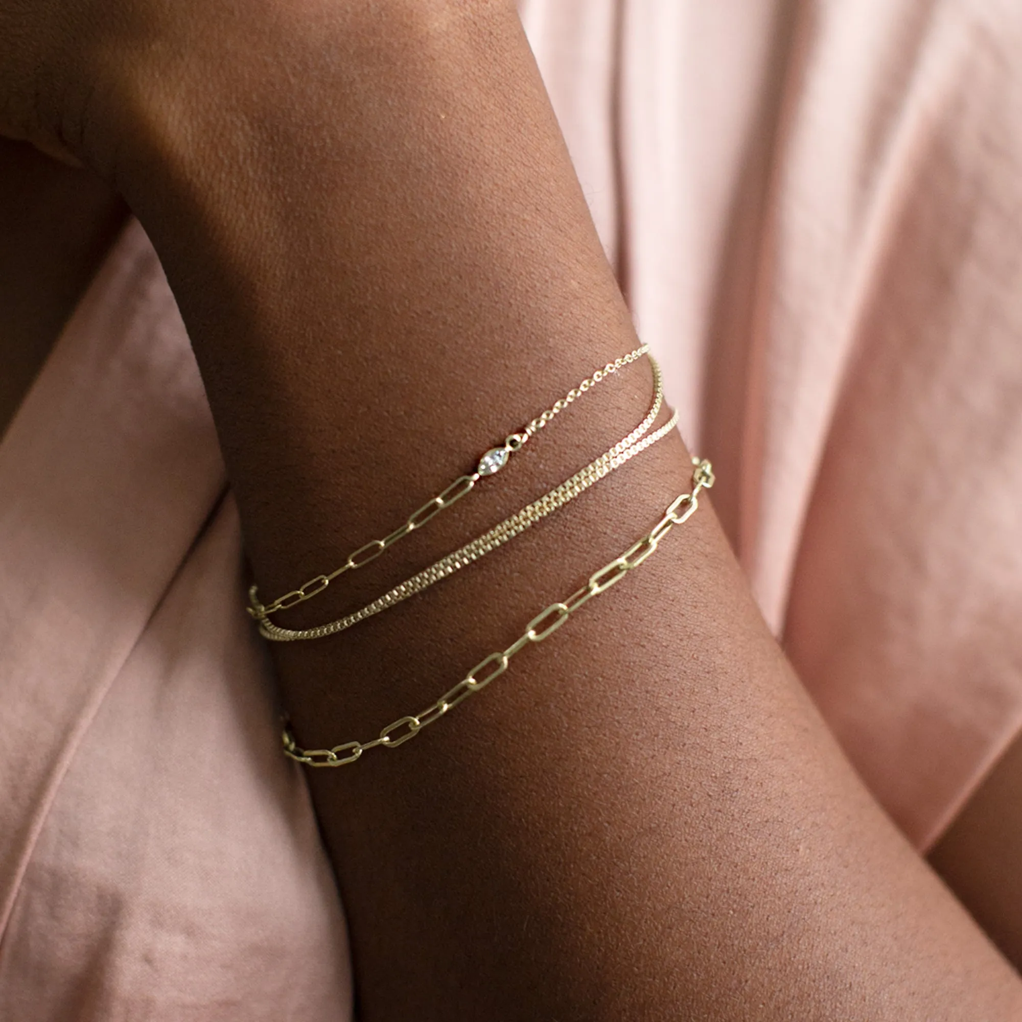 The 4-in-1 Cable Chain Bracelet | 14K Yellow Gold