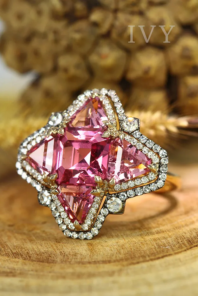 The Natal Star Pink Spinel and Diamond Ring