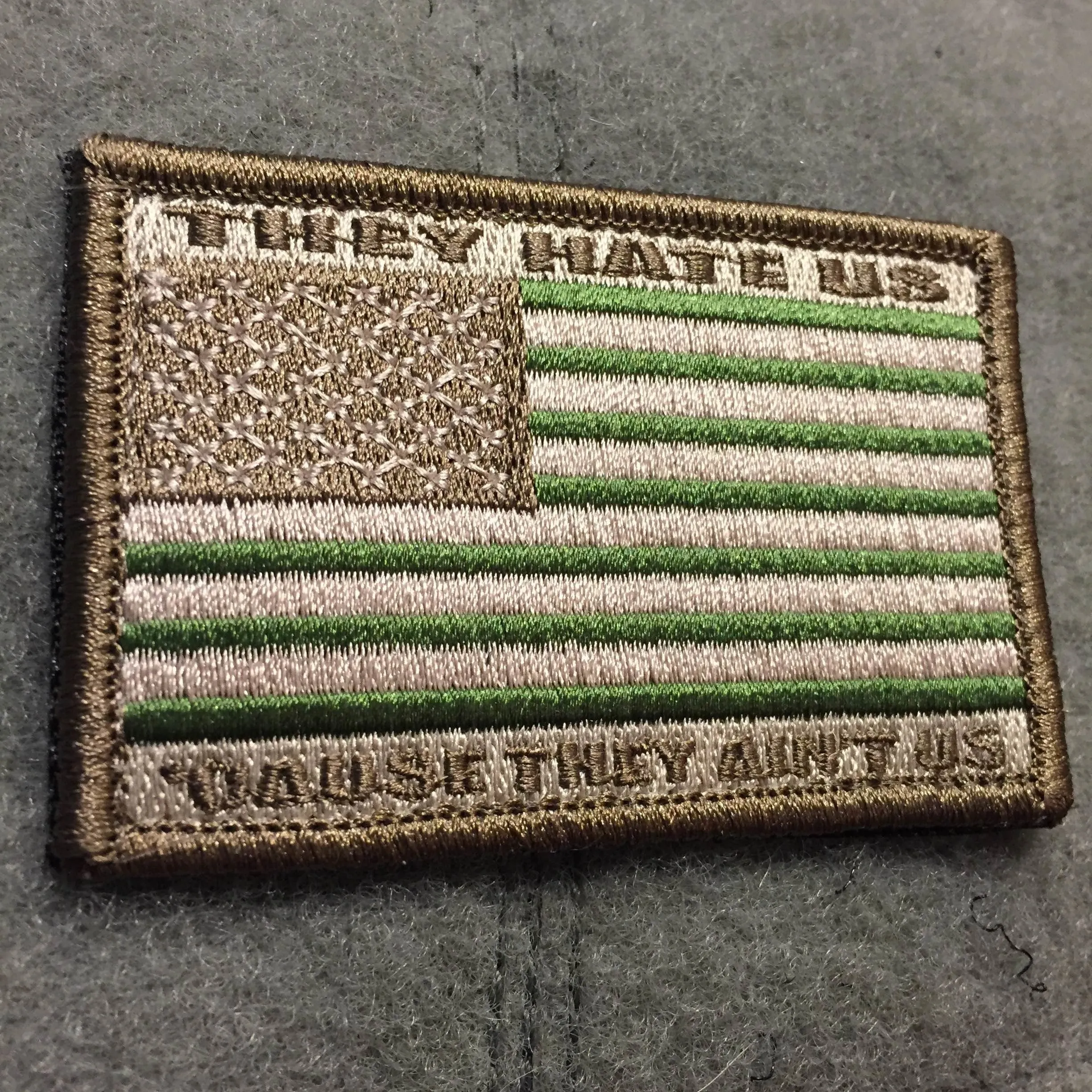 They Hate Us 'Cause They Ain't US Flag Patch