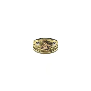 Thinking Baby Angel Tri-Color Ring (14K)