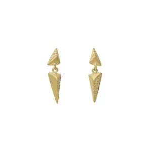 torque pavé dangle earrings