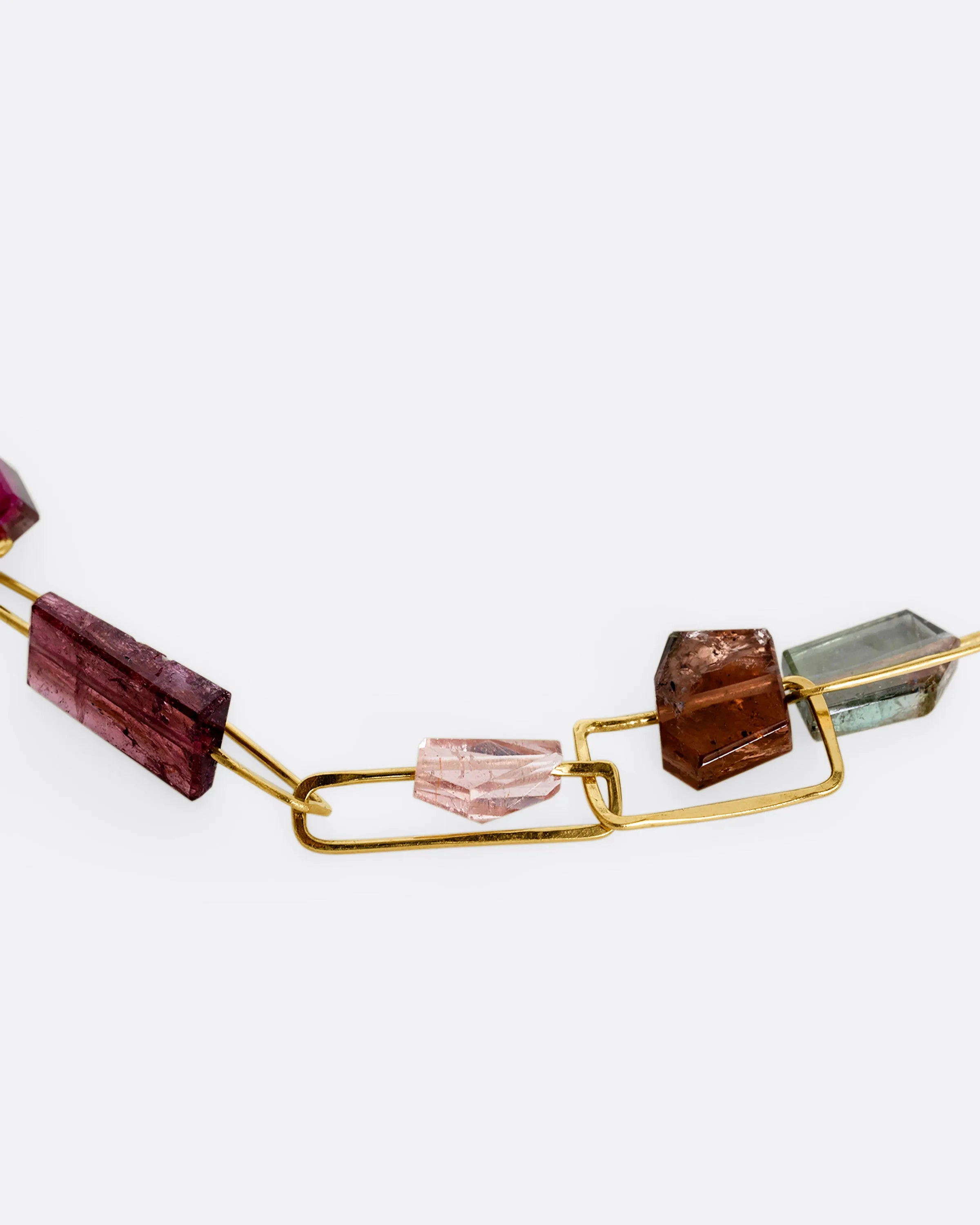 Tourmaline Paperclip Chain Necklace