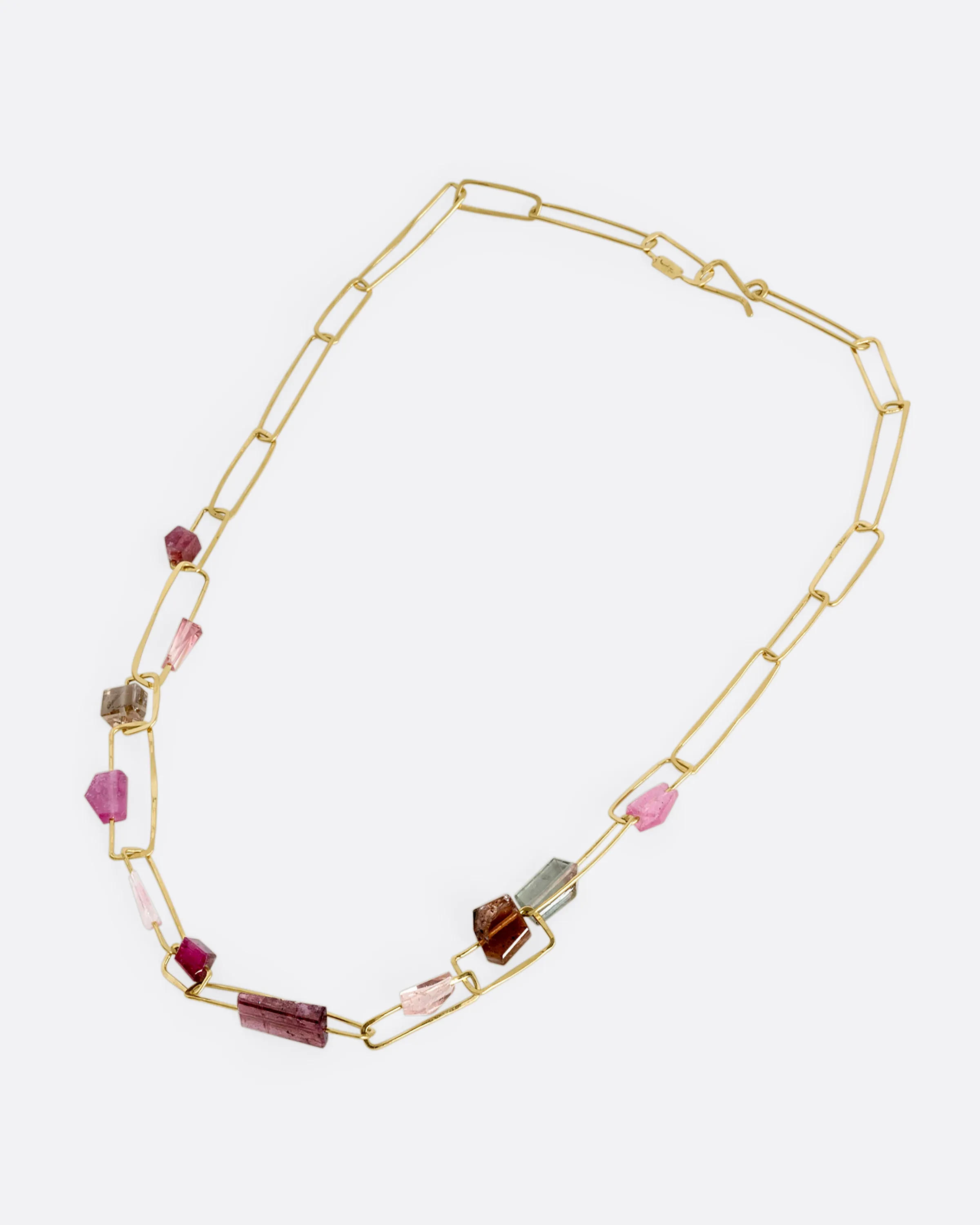 Tourmaline Paperclip Chain Necklace