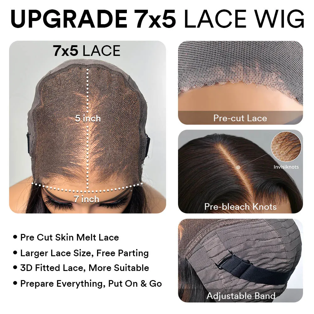 Trendy Layered Cut Wavy Lace Closure Wig With Side Bangs
