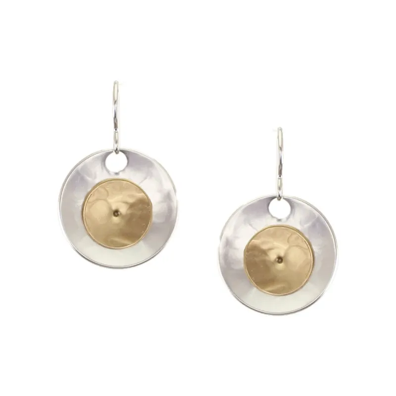 Two Layered Cymbals Wire Earrings