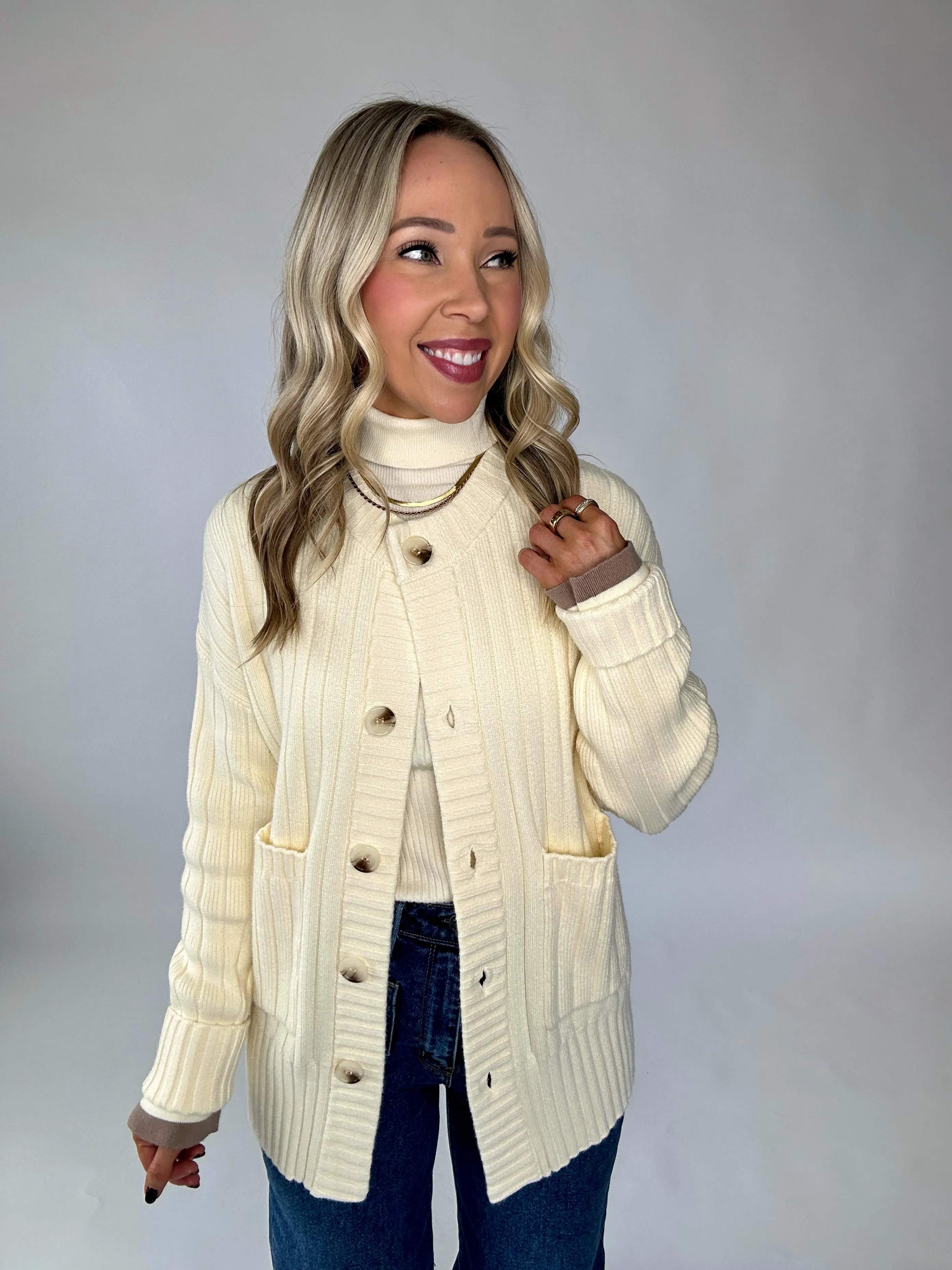 VARLEY Ravena Rib Knit High-Neck Top - Egret