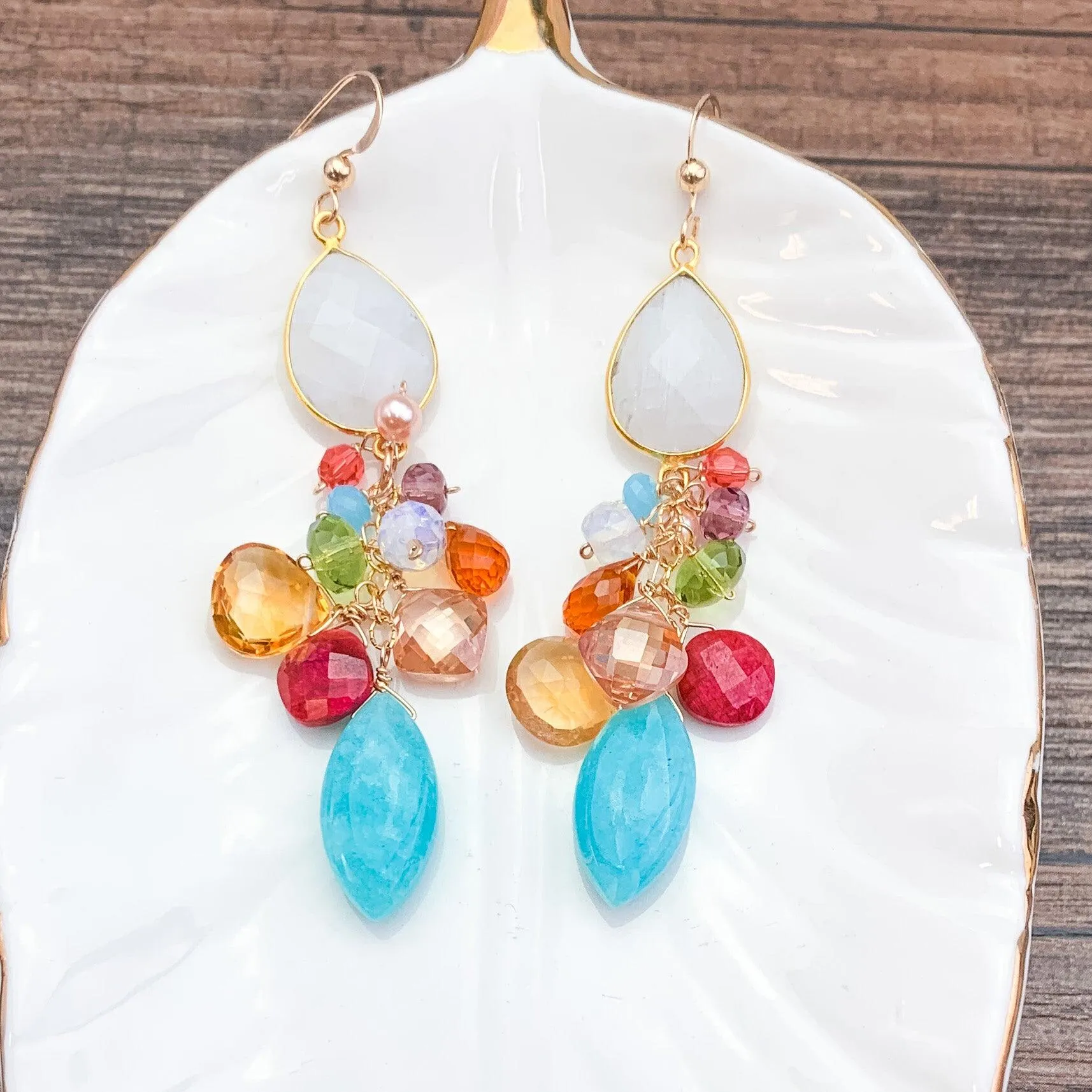 Vibrant Blue Amazonite Earrings