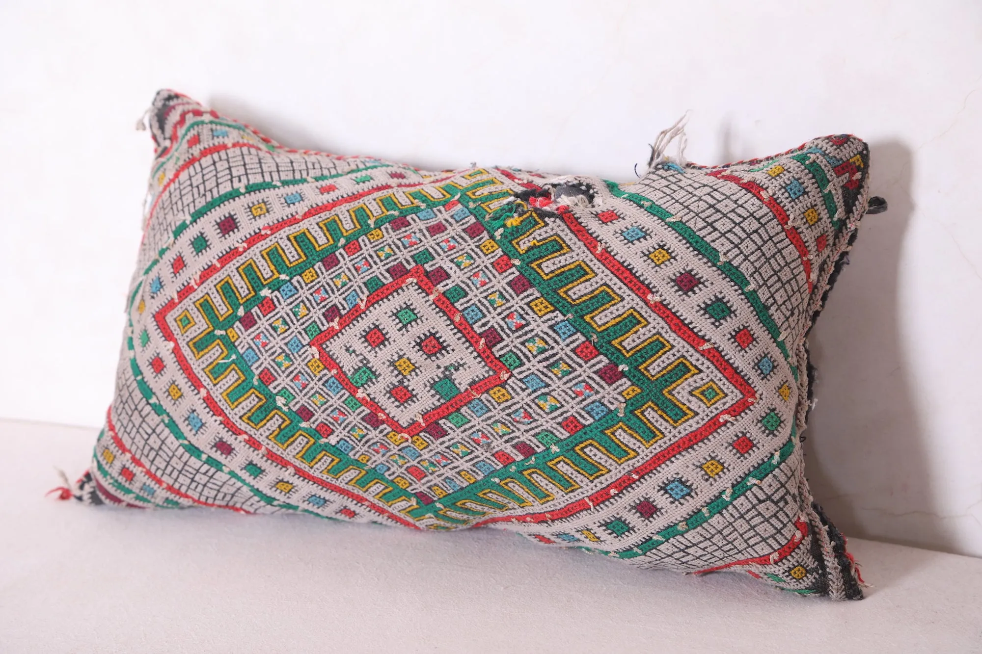 Vintage berber kilim pillow 12.5 INCHES X 22 INCHES