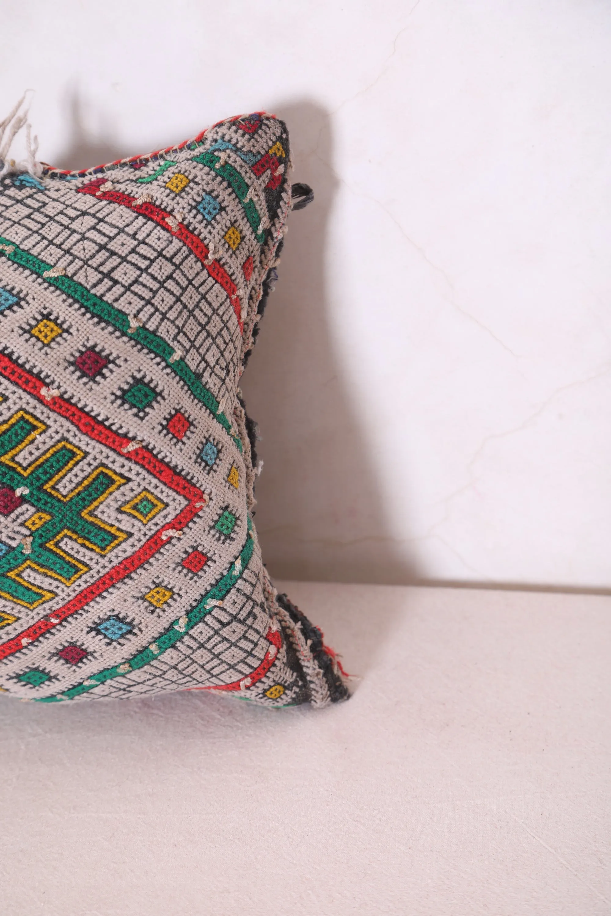 Vintage berber kilim pillow 12.5 INCHES X 22 INCHES