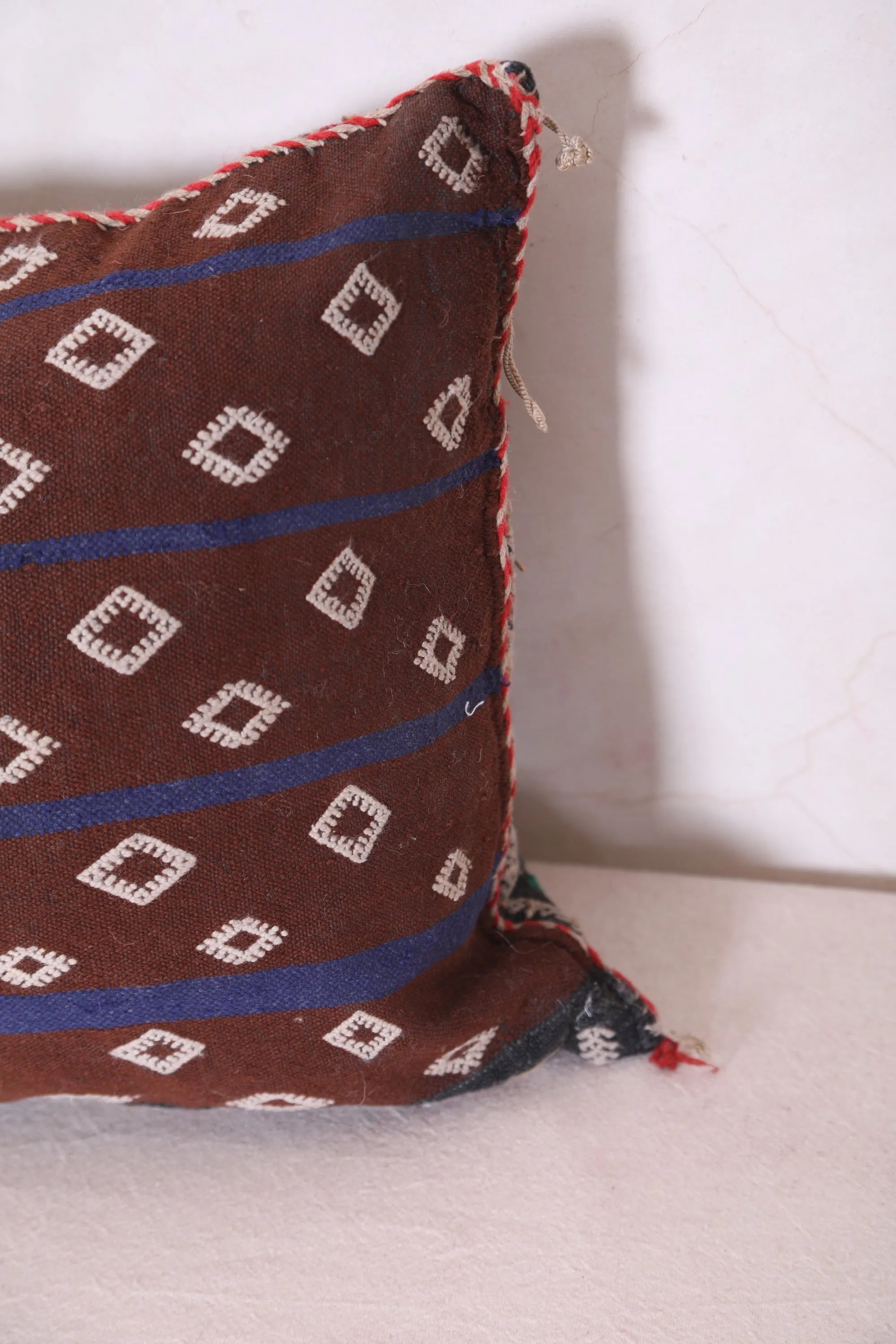 Vintage berber kilim pillow 12.5 INCHES X 22 INCHES
