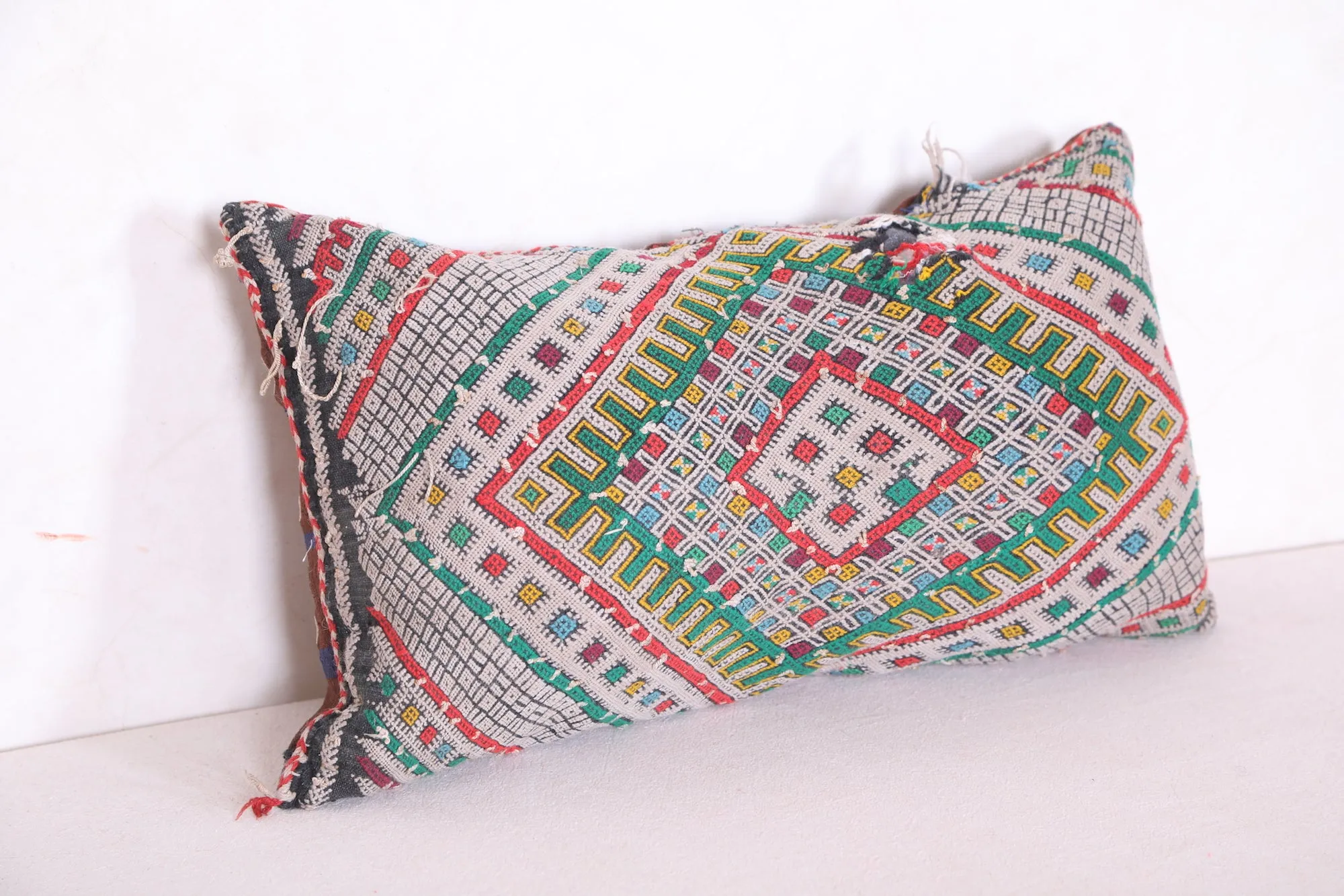 Vintage berber kilim pillow 12.5 INCHES X 22 INCHES