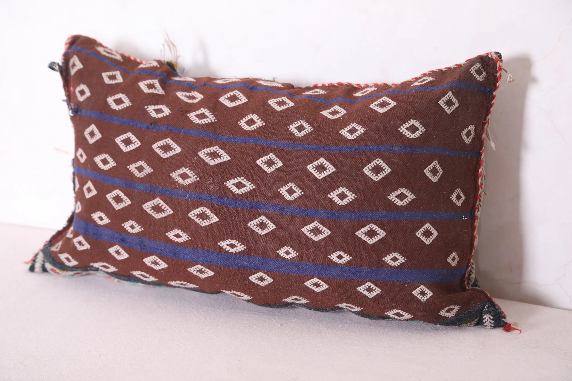 Vintage berber kilim pillow 12.5 INCHES X 22 INCHES