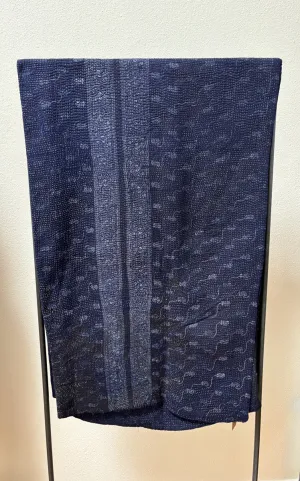 Vintage kantha indigo dyed