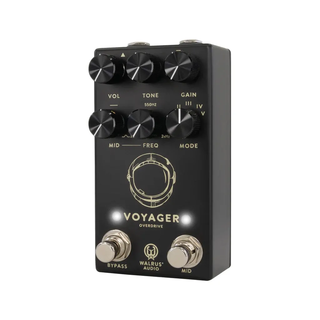 Walrus Audio Voyager Preamp & Overdrive MKII Guitar Effects Pedal, Black