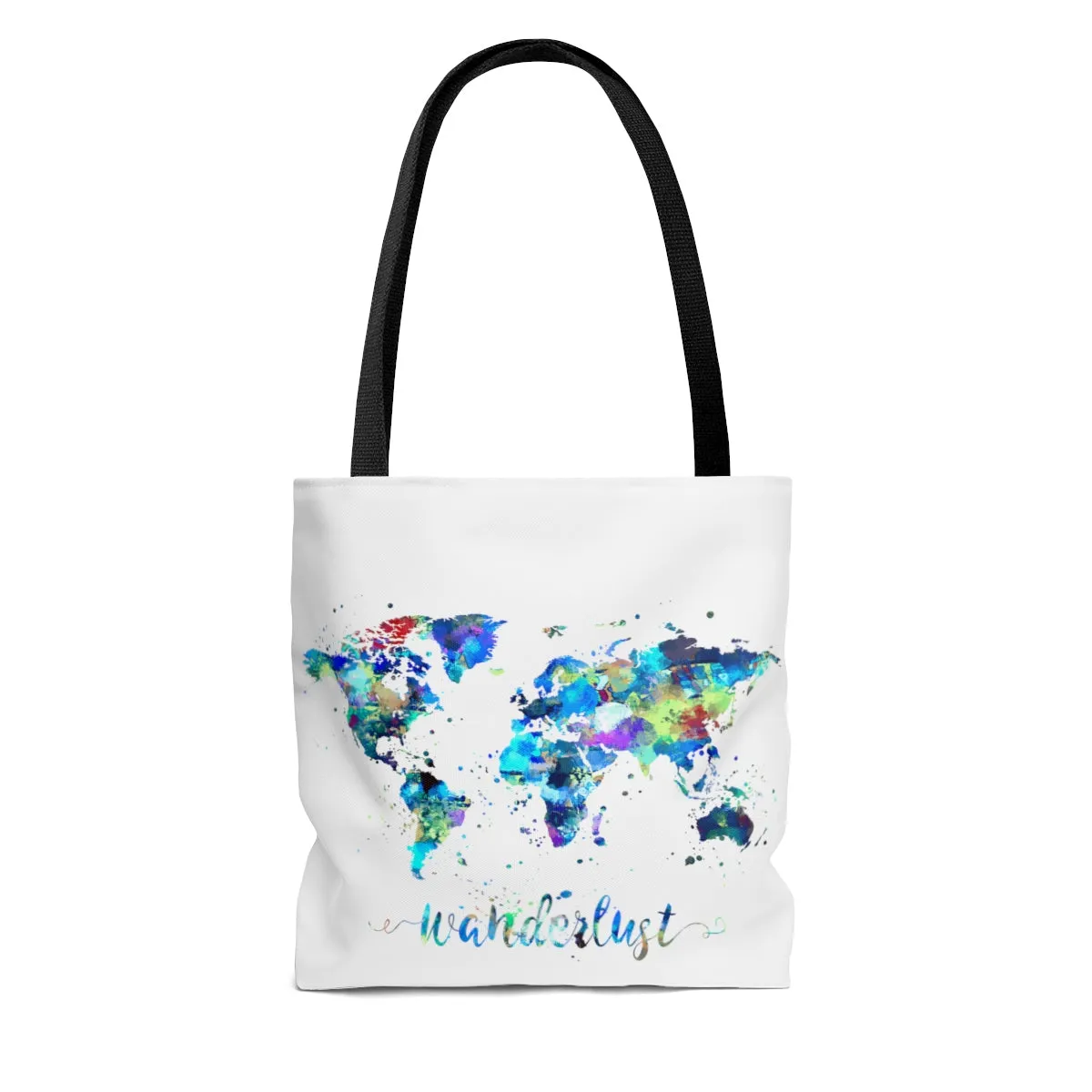 Wanderlust World Map Tote Bag
