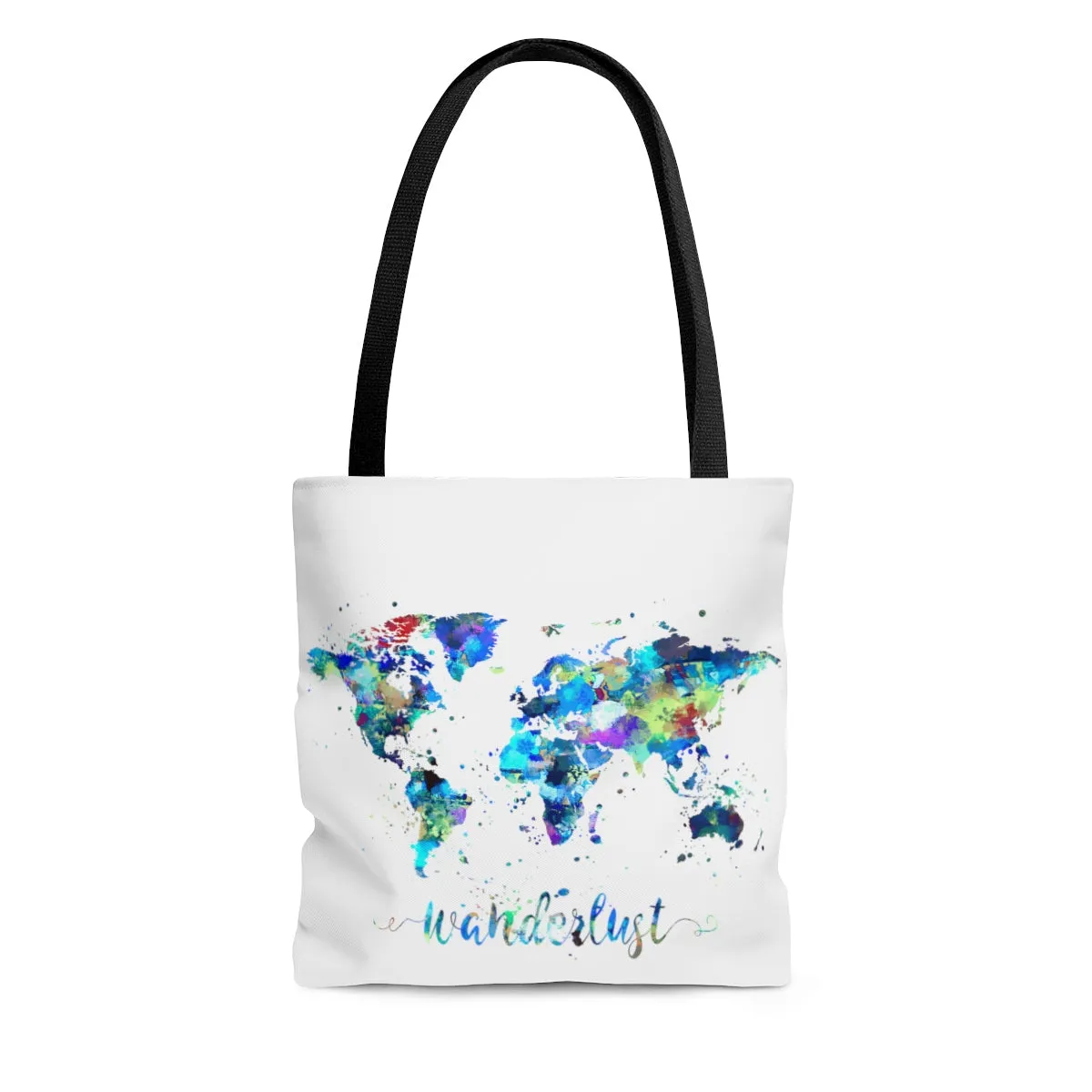Wanderlust World Map Tote Bag