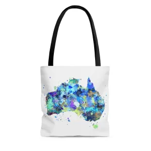 Watercolor Australia Map Tote Bag