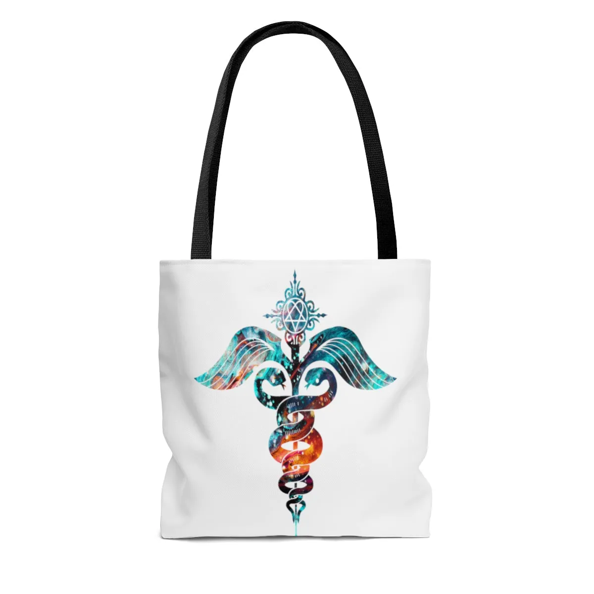 Watercolor Caduceus Tote Bag