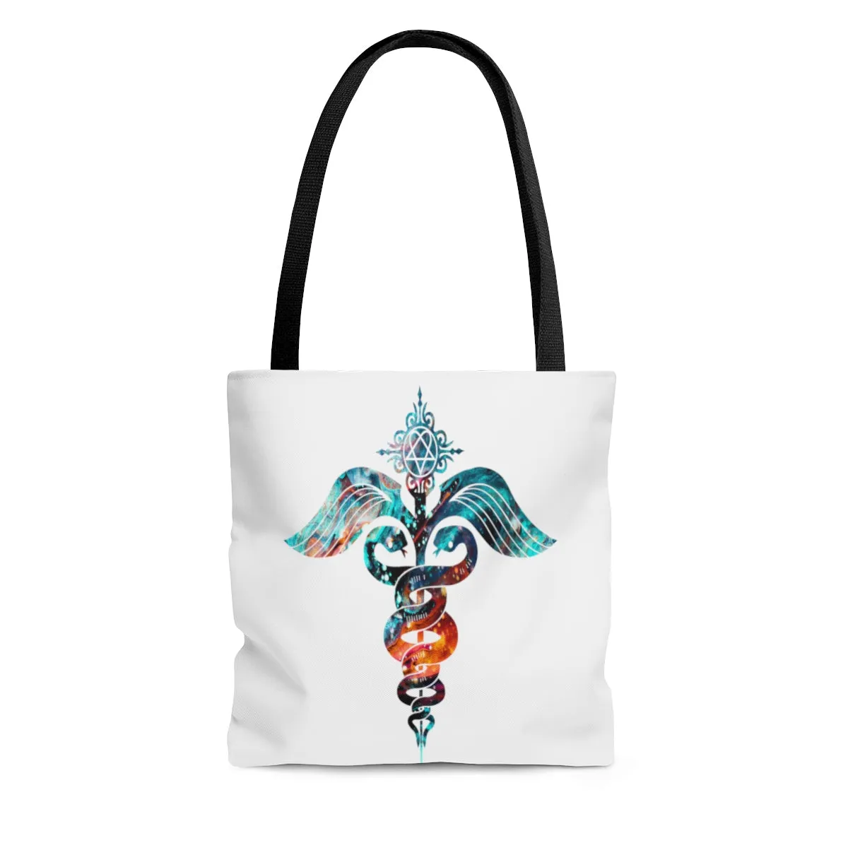Watercolor Caduceus Tote Bag