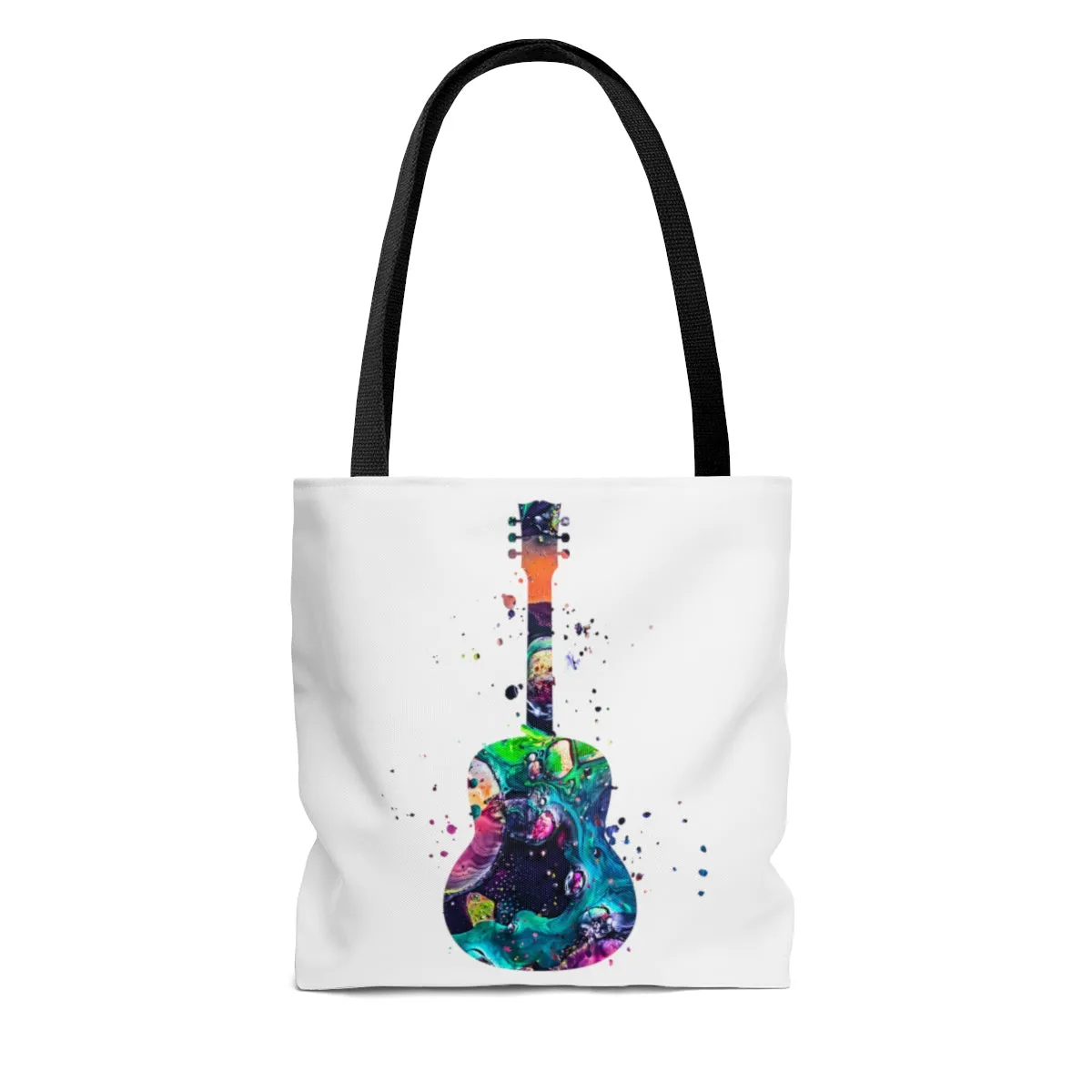 Watercolor Guitar Tote Bag