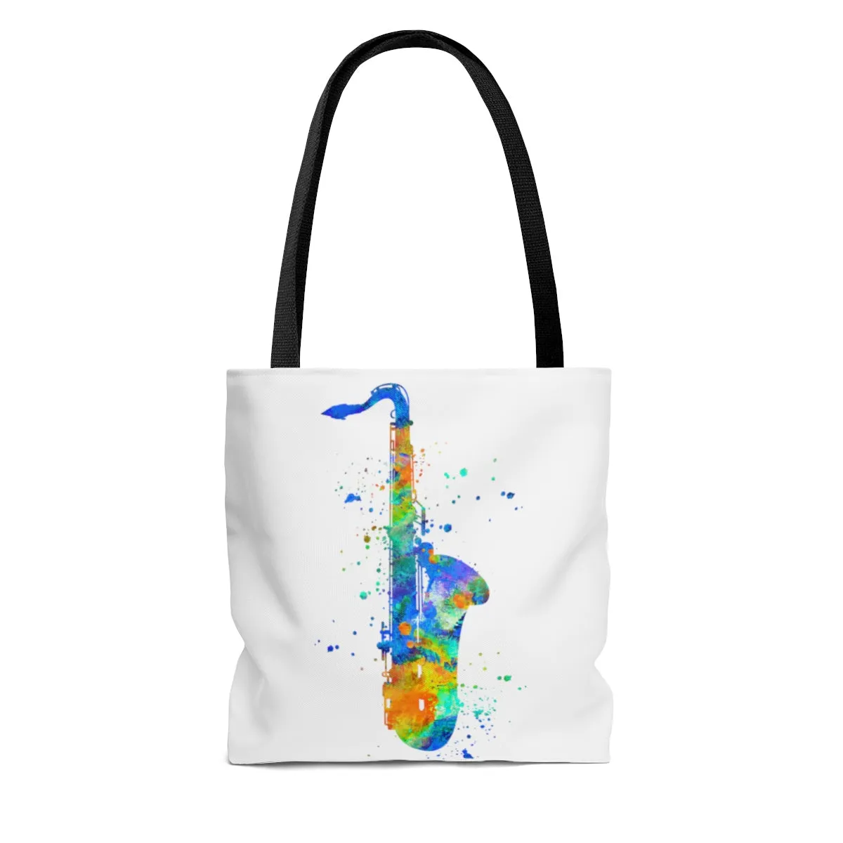 Watercolor Saxophone Tote Bag