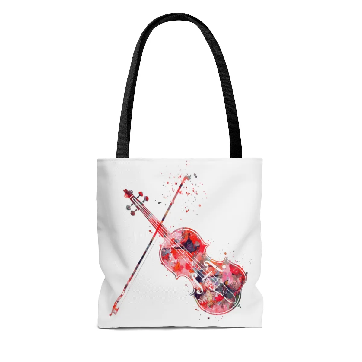 Watercolor Violin Tote Bag