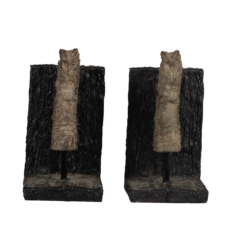 Weathered Horse Bookends - 11.6x4x7.6"