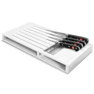 White Hard Plastic Knife Drawer Insert