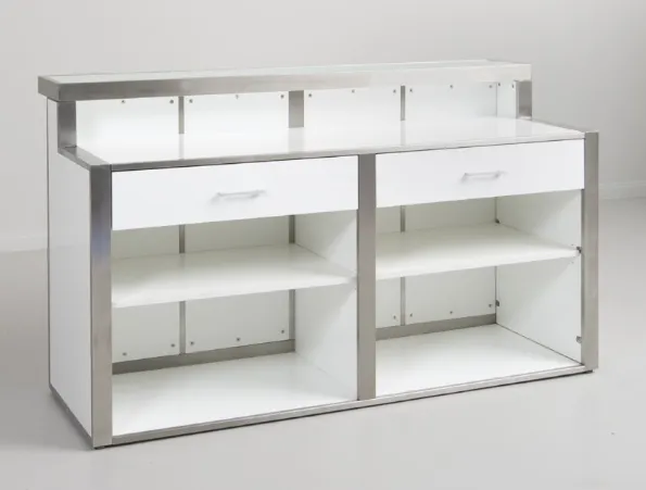 White High Gloss Cash Stand