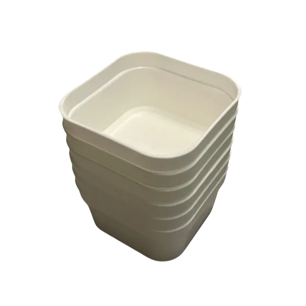 White Plastic Storage Containers