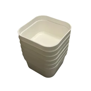 White Plastic Storage Containers