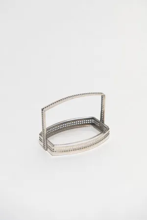 WIENER WERKSTATTE, METAL GRIDWORK BASKET. C. 1905