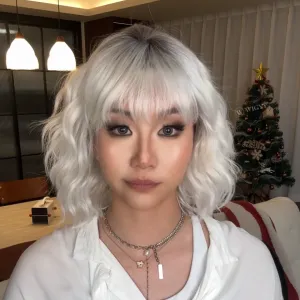 Wigyy Perfect Wave Bob Elegant Wig with Bang