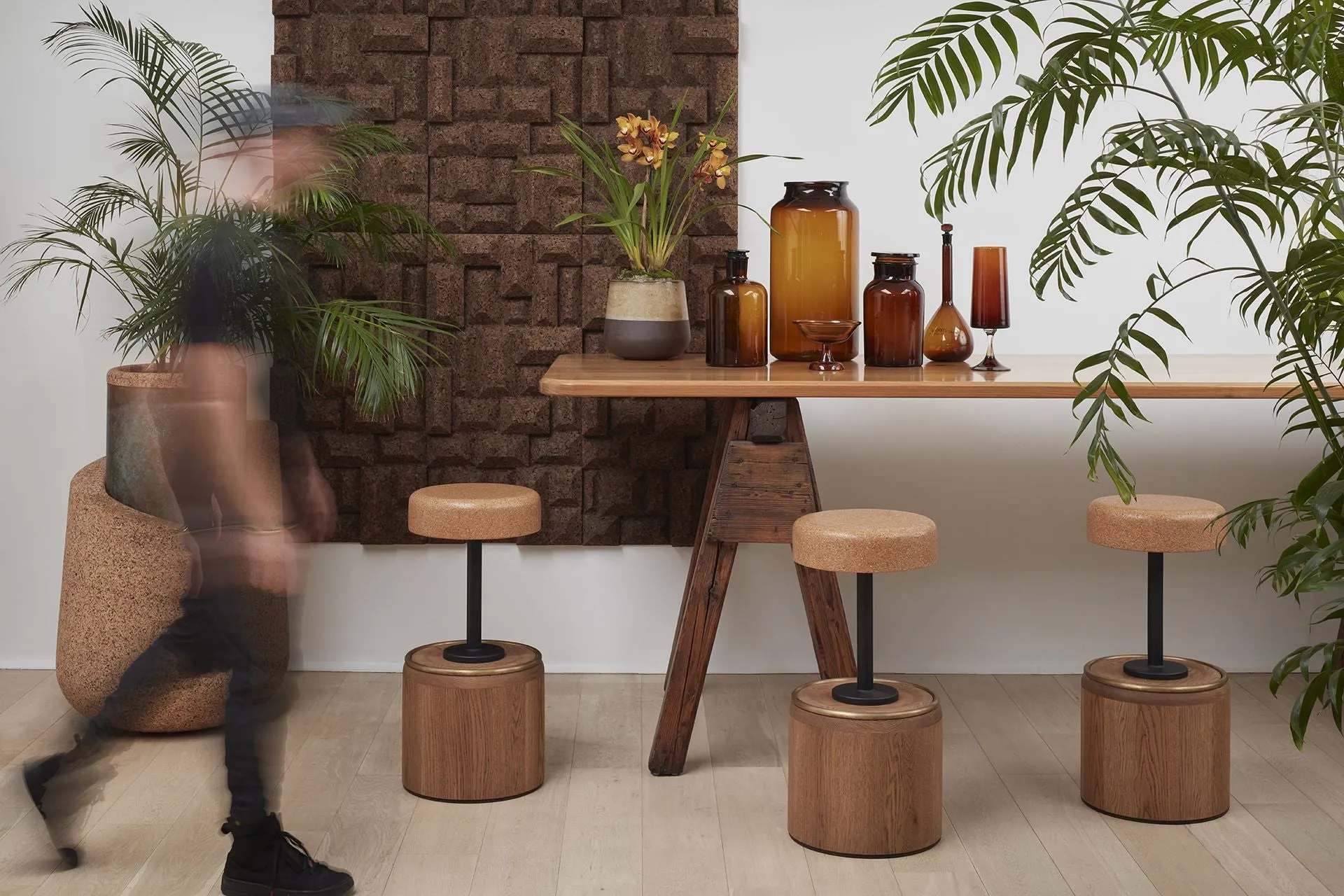 Wiid Angular Dark Brown Cork Wall Panels
