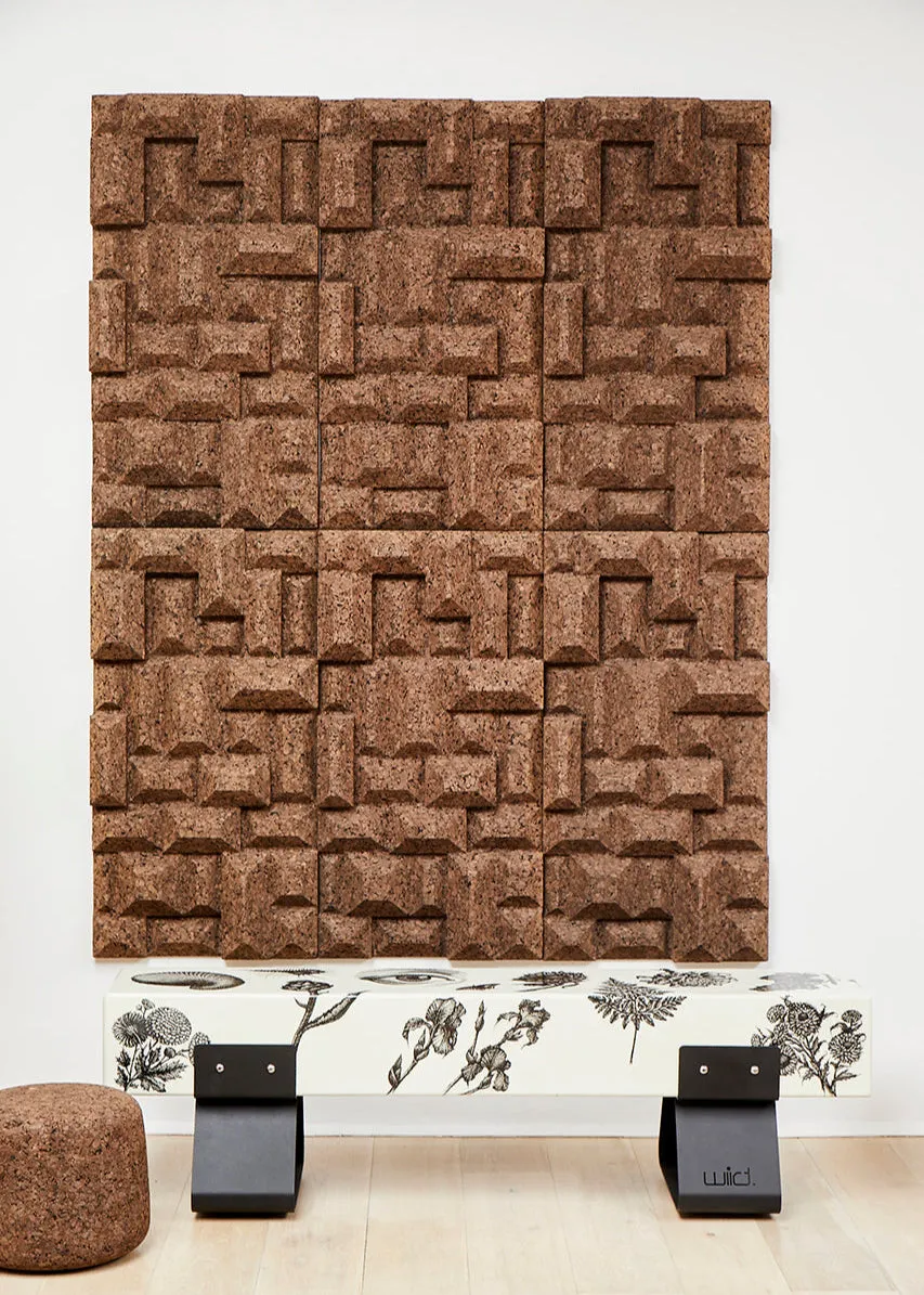 Wiid Angular Dark Brown Cork Wall Panels