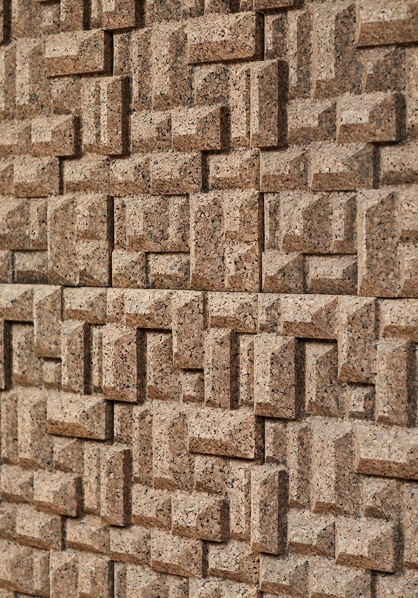 Wiid Angular Dark Brown Cork Wall Panels