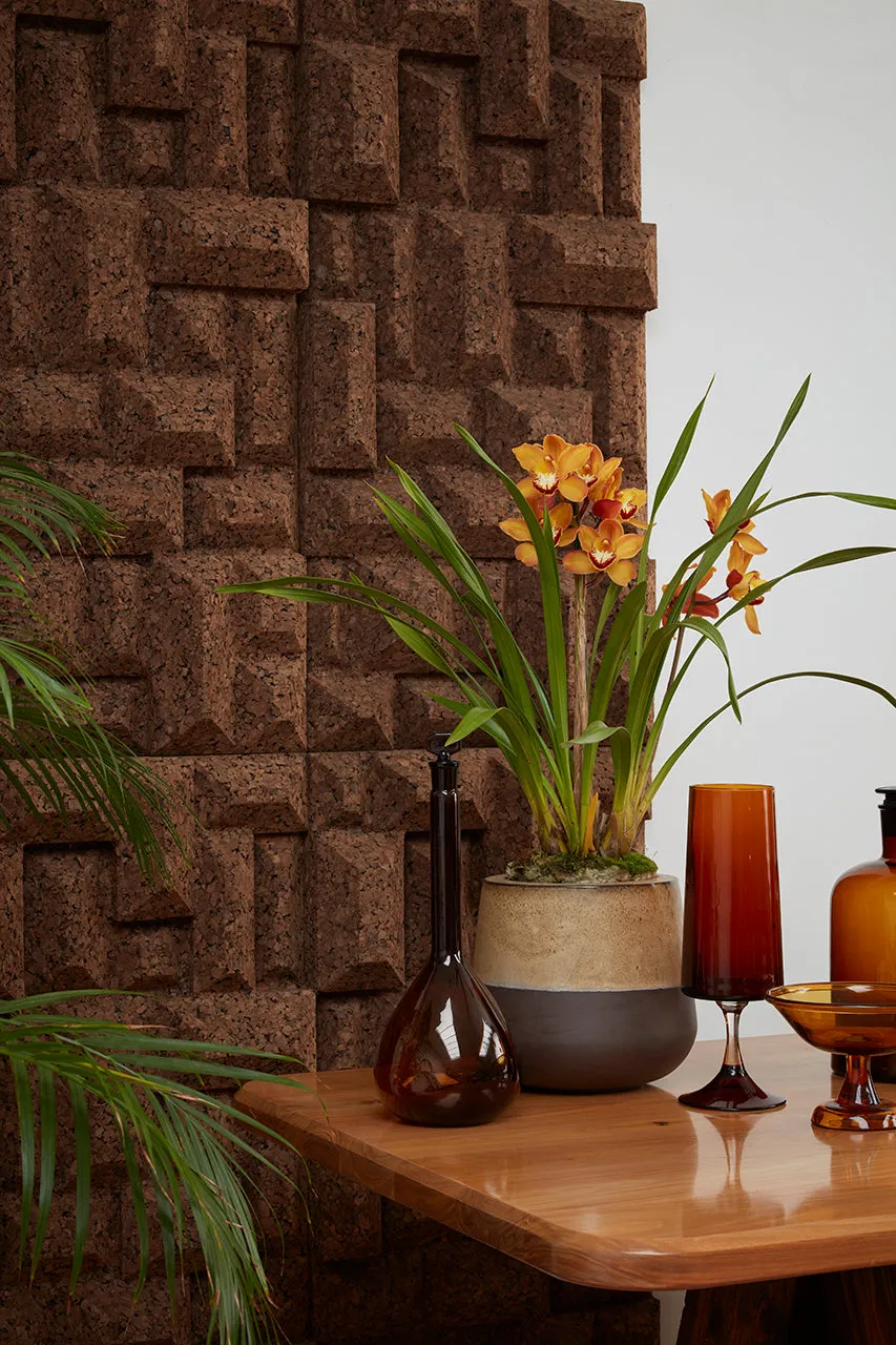 Wiid Angular Dark Brown Cork Wall Panels