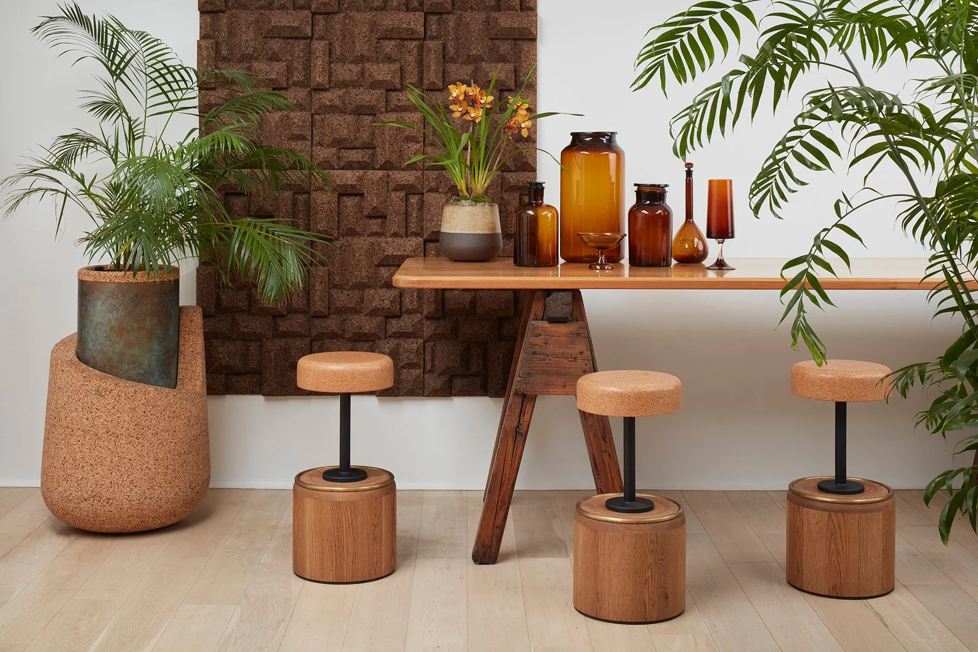 Wiid Angular Dark Brown Cork Wall Panels