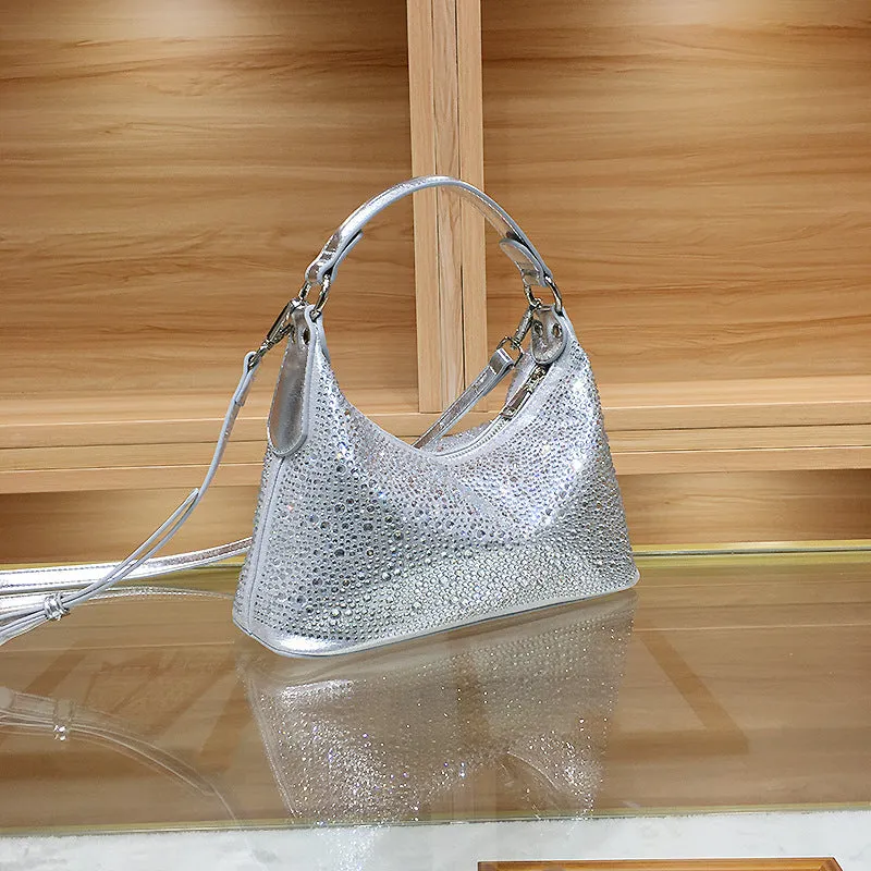 XIEYINSHE Guangzhou Shiling Bag Handbag Women's Niche High Sense Delicate Rhinestone Women's Bag Dinner Bag Large Capacity Totes