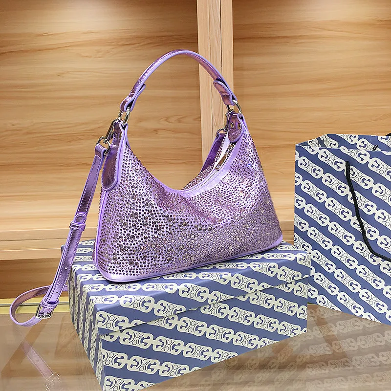 XIEYINSHE Guangzhou Shiling Bag Handbag Women's Niche High Sense Delicate Rhinestone Women's Bag Dinner Bag Large Capacity Totes