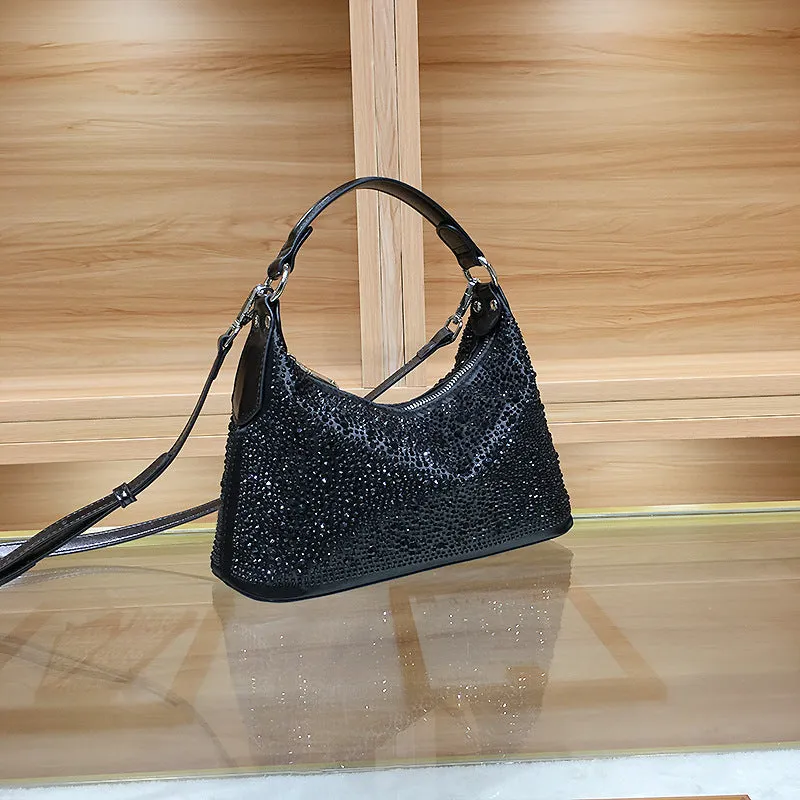 XIEYINSHE Guangzhou Shiling Bag Handbag Women's Niche High Sense Delicate Rhinestone Women's Bag Dinner Bag Large Capacity Totes