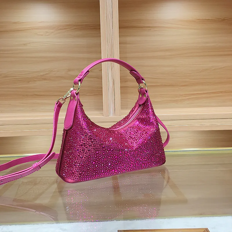 XIEYINSHE Guangzhou Shiling Bag Handbag Women's Niche High Sense Delicate Rhinestone Women's Bag Dinner Bag Large Capacity Totes